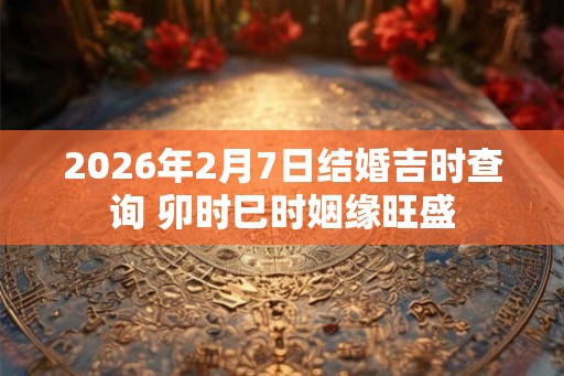 2026年2月7日结婚吉时查询 卯时巳时姻缘旺盛