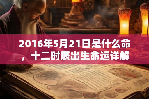2016年5月21日是什么命，十二时辰出生命运详解