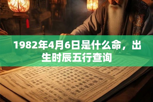 1982年4月6日是什么命，出生时辰五行查询