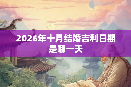 2026年十月结婚吉利日期是哪一天