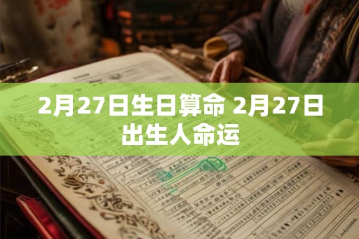 2月27日生日算命 2月27日出生人命运