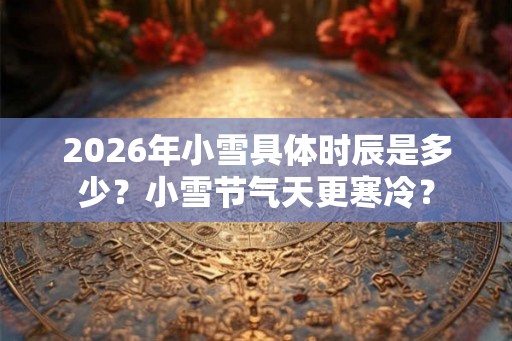 2026年小雪具体时辰是多少？小雪节气天更寒冷？