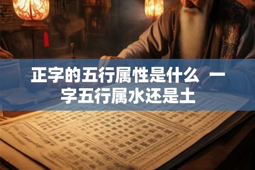 正字的五行属性是什么  一字五行属水还是土