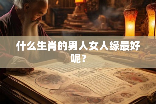 什么生肖的男人女人缘最好呢？