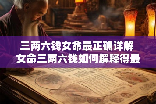 三两六钱女命最正确详解 女命三两六钱如何解释得最准确 三两六钱女命最正确详解 女命三两六钱如何解释得最准确