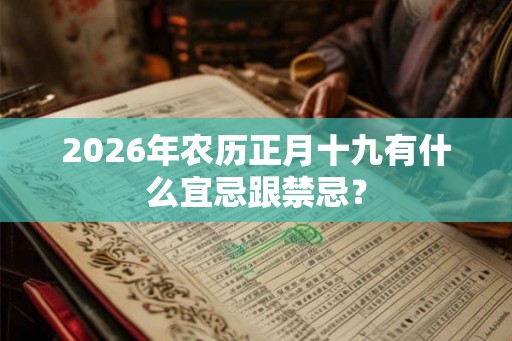 2026年农历正月十九有什么宜忌跟禁忌? 2026年农历正月十九有什么宜忌跟禁忌?