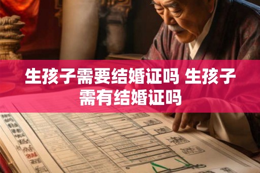 生孩子需要结婚证吗 生孩子需有结婚证吗