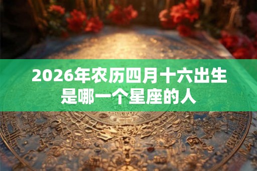 2026年农历四月十六出生是哪一个星座的人