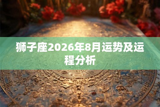 狮子座2026年8月运势及运程分析 狮子座2026年8月运势及运程分析