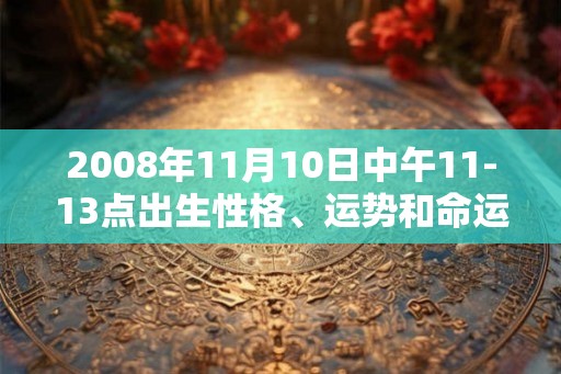 2008年11月10日中午11-13点出生性格、运势和命运 2008年11月10日中午11-13点出生性格、运势和命运