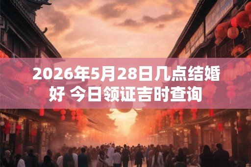 2026年5月28日几点结婚好 今日领证吉时查询 2026年5月28日几点结婚好 今日领证吉时查询