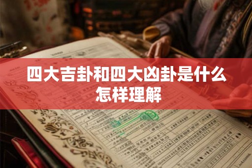 四大吉卦和四大凶卦是什么 怎样理解