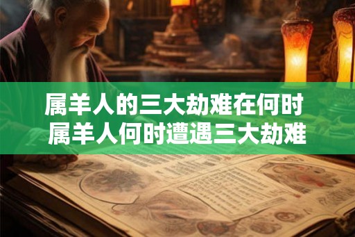 属羊人的三大劫难在何时 属羊人何时遭遇三大劫难
