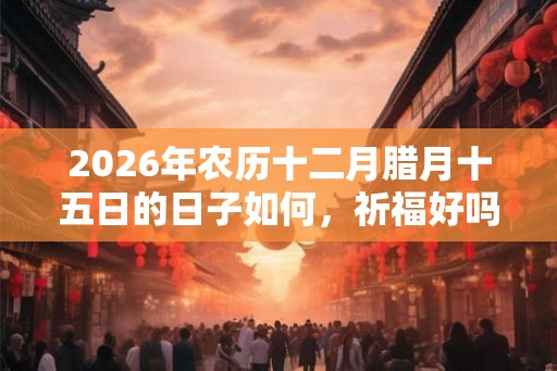 2026年农历十二月腊月十五日的日子如何，祈福好吗？