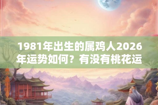1981年出生的属鸡人2026年运势如何？有没有桃花运？