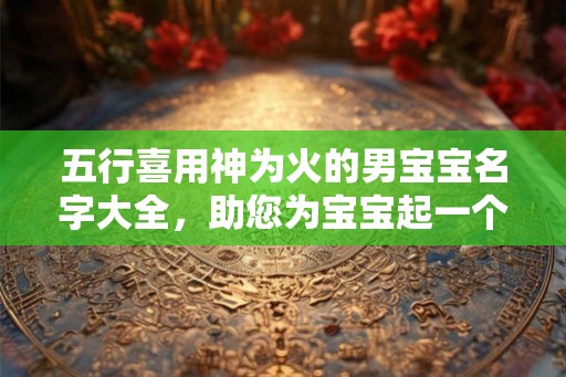 五行喜用神为火的男宝宝名字大全，助您为宝宝起一个吉祥的名字