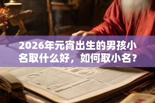2026年元宵出生的男孩小名取什么好，如何取小名？