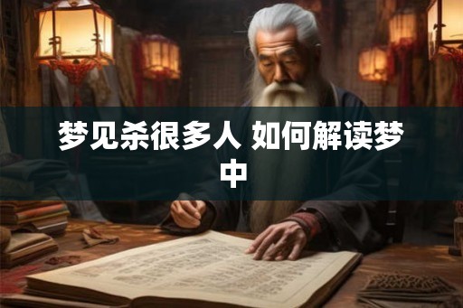 梦见杀很多人 如何解读梦中