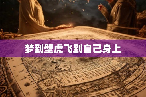 梦到壁虎飞到自己身上