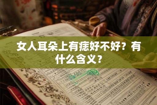 女人耳朵上有痣好不好？有什么含义？