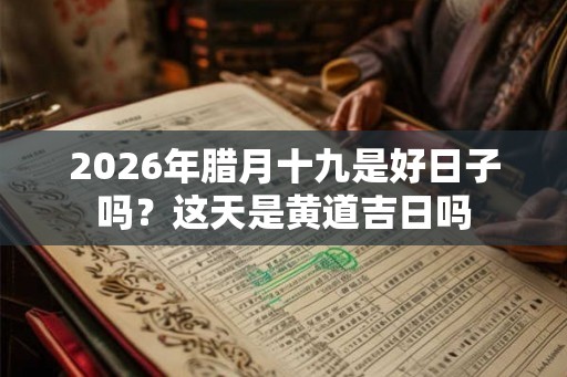 2026年腊月十九是好日子吗？这天是黄道吉日吗
