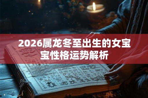 2026属龙冬至出生的女宝宝性格运势解析