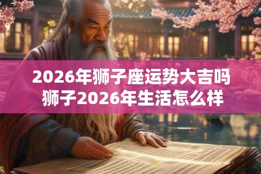 2026年狮子座运势大吉吗 狮子2026年生活怎么样
