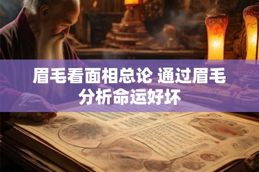 眉毛看面相总论 通过眉毛分析命运好坏