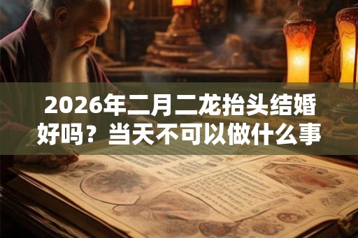 2026年二月二龙抬头结婚好吗？当天不可以做什么事情？