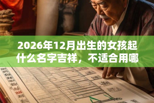 2026年12月出生的女孩起什么名字吉祥，不适合用哪些字