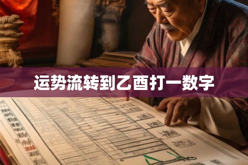 运势流转到乙酉打一数字