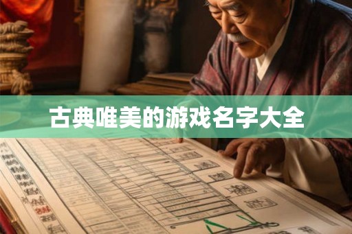 古典唯美的游戏名字大全