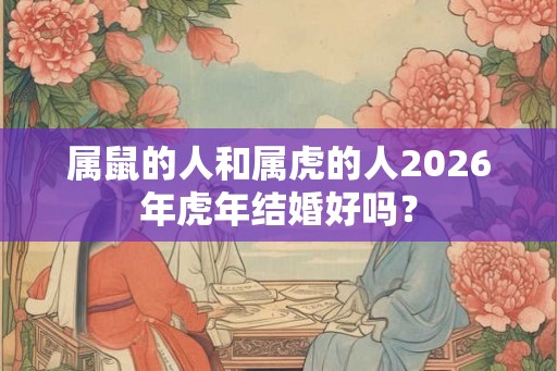 属鼠的人和属虎的人2026年虎年结婚好吗？