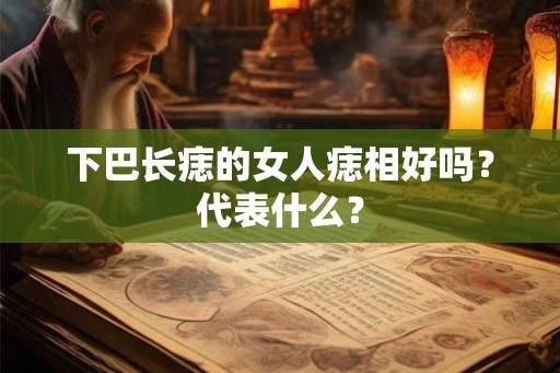 下巴长痣的女人痣相好吗？代表什么？