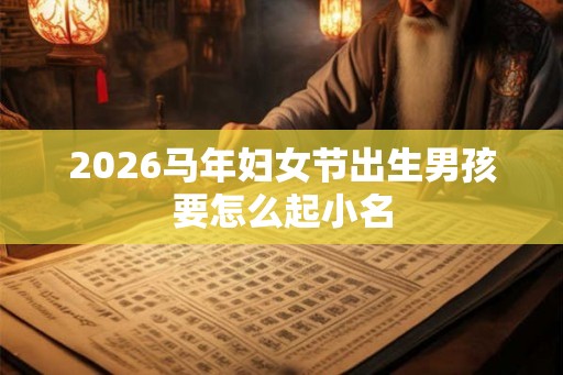 2026马年妇女节出生男孩要怎么起小名