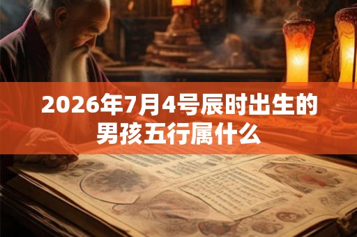 2026年7月4号辰时出生的男孩五行属什么