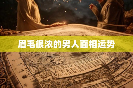 眉毛很浓的男人面相运势