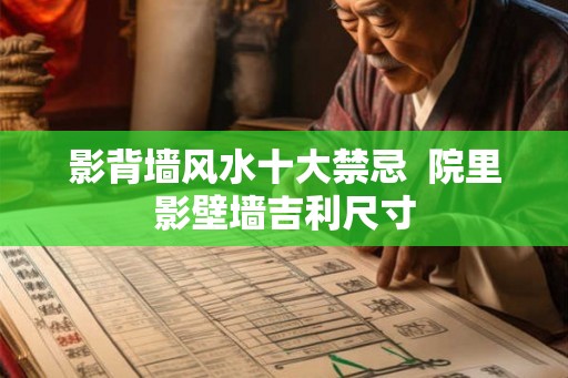 影背墙风水十大禁忌  院里影壁墙吉利尺寸