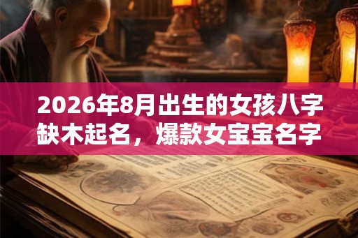 2026年8月出生的女孩八字缺木起名，爆款女宝宝名字