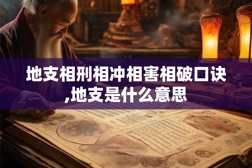 地支相刑相冲相害相破口诀,地支是什么意思