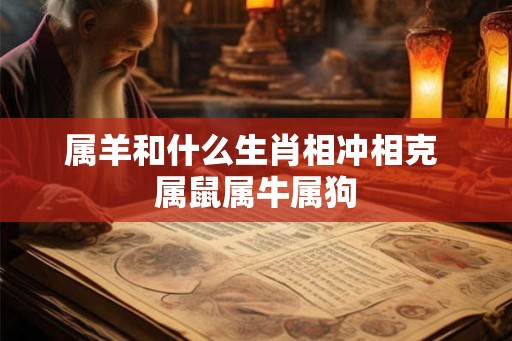 属羊和什么生肖相冲相克 属鼠属牛属狗