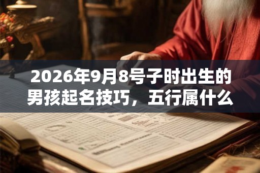 2026年9月8号子时出生的男孩起名技巧，五行属什么
