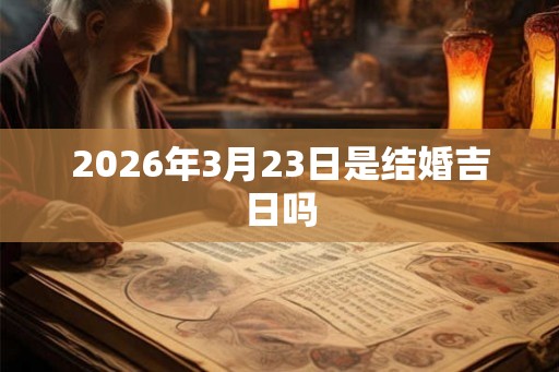 2026年3月23日是结婚吉日吗 2026年3月23日是结婚吉日吗