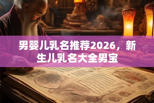 男婴儿乳名推荐2026，新生儿乳名大全男宝