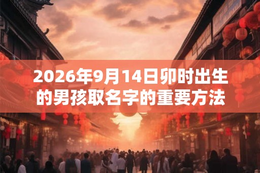 2026年9月14日卯时出生的男孩取名字的重要方法 2026年9月14日卯时出生的男孩取名字的重要方法
