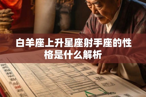 白羊座上升星座射手座的性格是什么解析