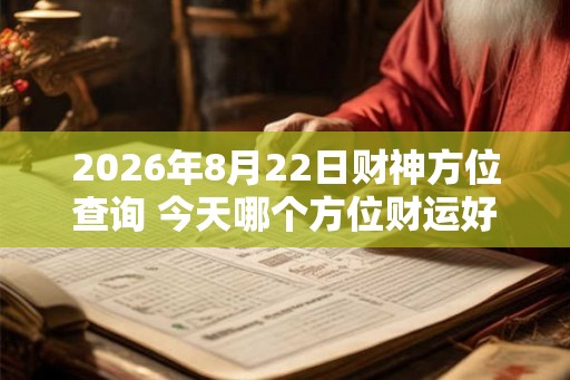 2026年8月22日财神方位查询 今天哪个方位财运好