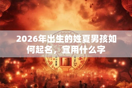 2026年出生的姓夏男孩如何起名，宜用什么字