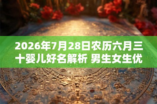 2026年7月28日农历六月三十婴儿好名解析 男生女生优质学名分享