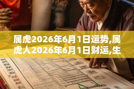 属虎2026年6月1日运势,属虎人2026年6月1日财运,生肖虎2026年6月1日运势